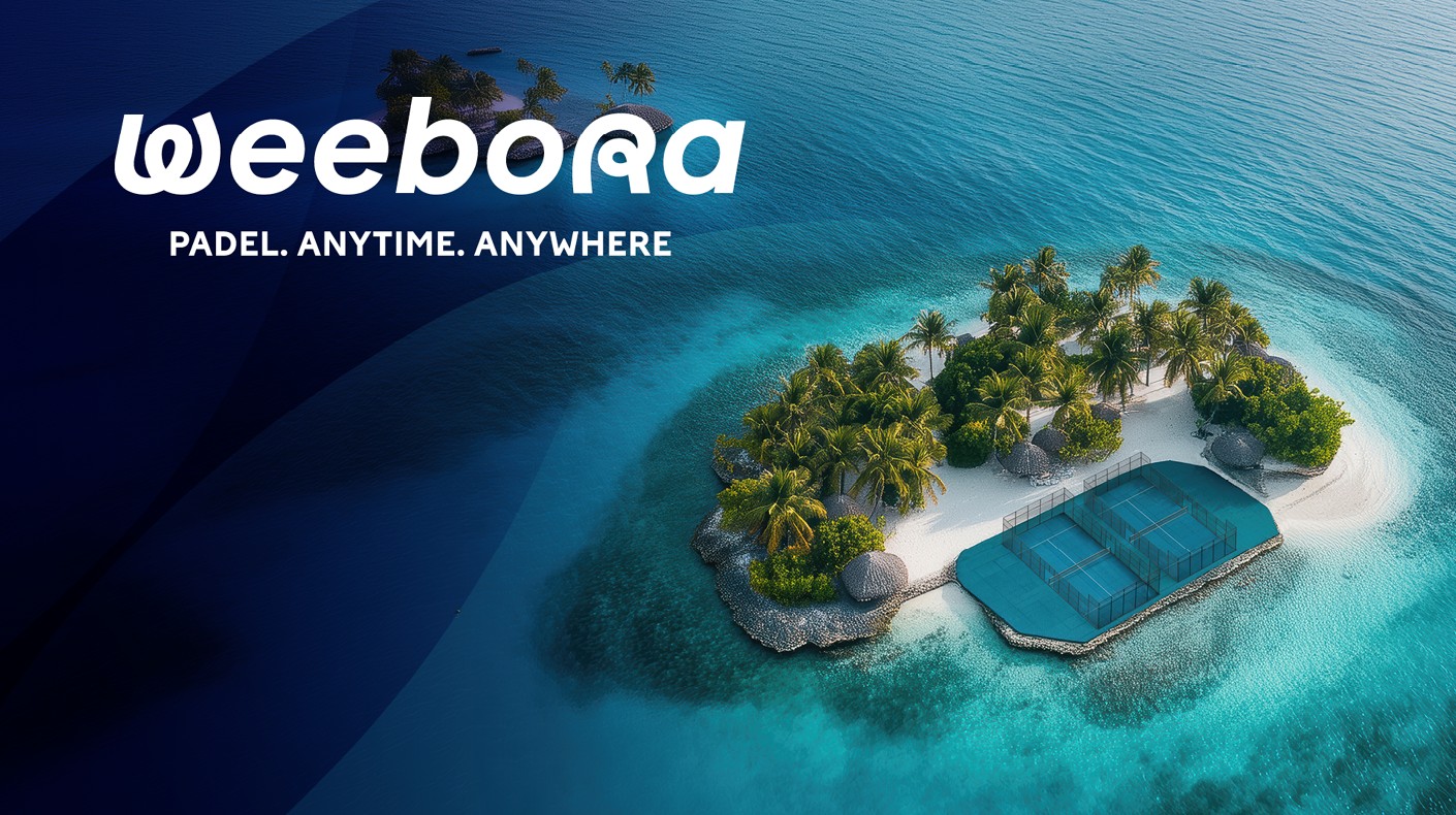Weebora island padel court campaign visual