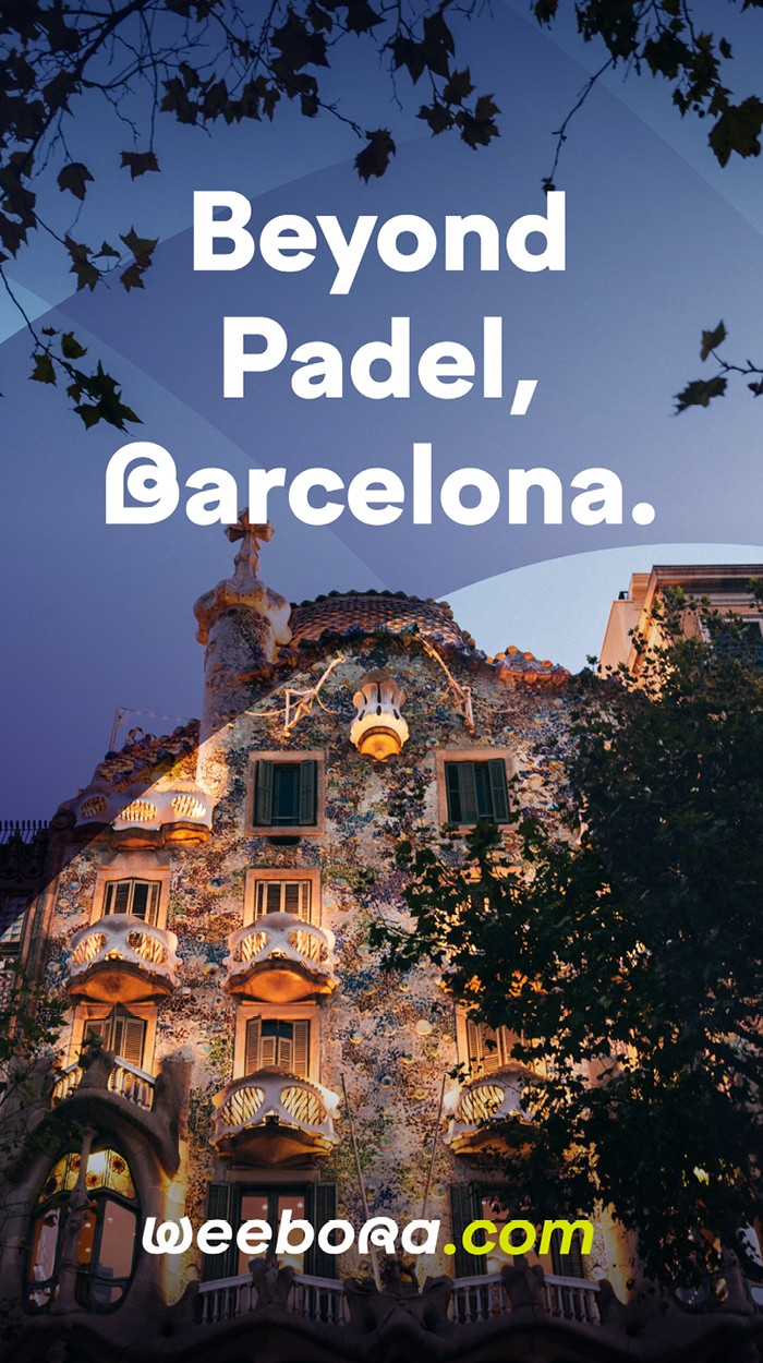 Beyond Padel, Barcelona — social campaign poster